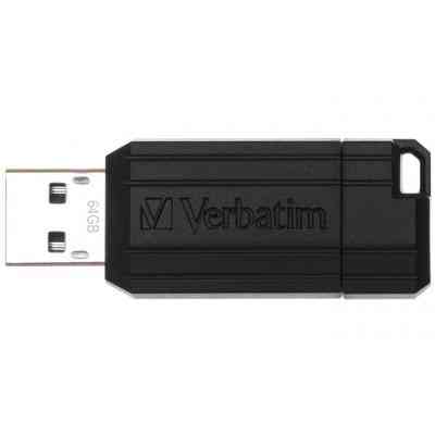 USB флеш накопичувач Verbatim 64GB Store &apos;n&apos; Go PinStripe Black USB 2.0 (49065) Вінниця