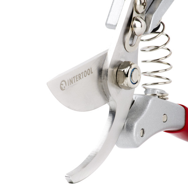 Секатор, професійний, 200 мм, лезо: SK5, різ: Ø 10 мм, алюмінієва рукоятка INTERTOOL FT-1014 Київ - фото 6