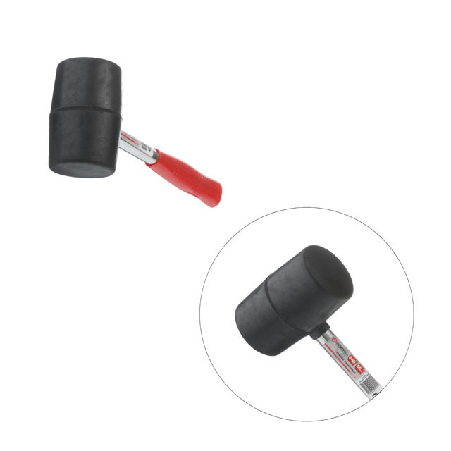 Киянка гумова, 320 г, 45 мм, чорна гума, металева ручка INTERTOOL HT-0229 Киев - изображение 4