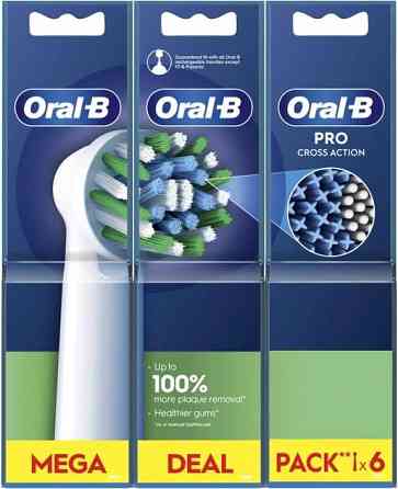 Насадка для зубної електрощітки Braun Oral-B Pro Cross Action EB50RX (6 шт.) ( 27686 ) Харків