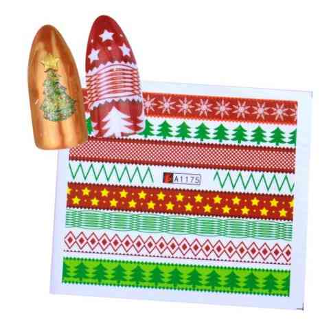 Новорічні наклейки на нігті Київ