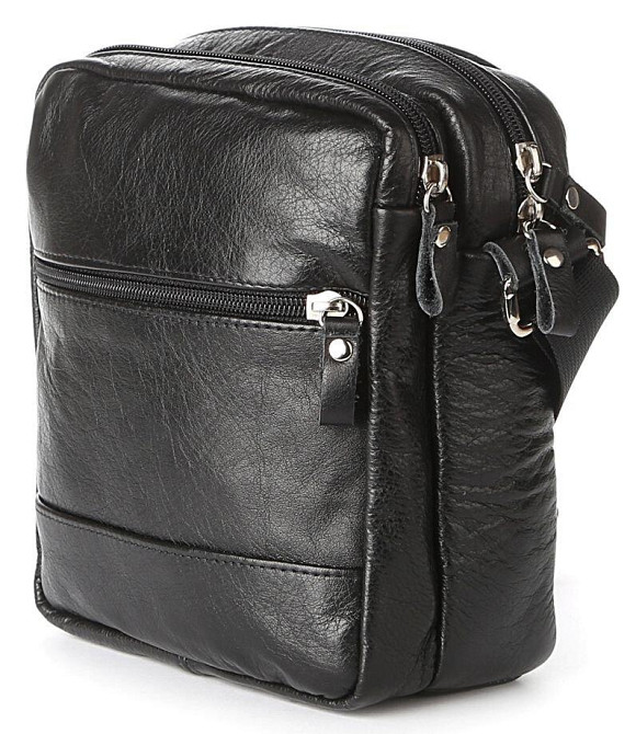 Сумка чоловіча шкіряна Чорна (SHVIGEL) Київ - фото 5