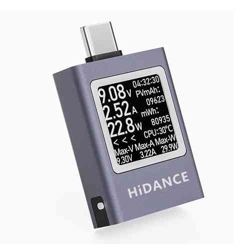 USB тестер Hidance HDC-085C с поддержкой Type-C — измерение тока, напряжения и емкости Киев