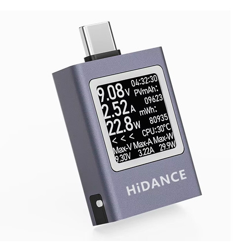 USB тестер Hidance HDC-085C с поддержкой Type-C — измерение тока, напряжения и емкости Киев - изображение 2