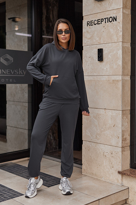Спортивный костюм худи и джогеры Dante 42-44, Графит Киев - изображение 1