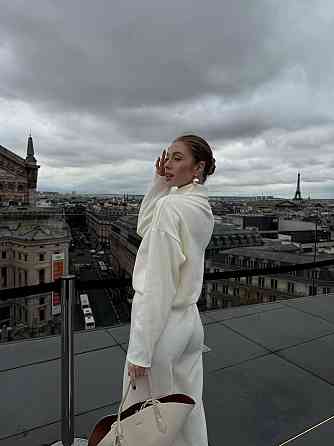 Женский базовый костюм двойка: свитер и брюки турецкая вязка Белый, 48/52 Одесса