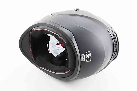 Шолом інтеграл, закритий (сертифікація DOT)+відкидні окуляри BLD-M67 L (59-60см), ЧОРНИЙ матовий Киев