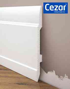 Плінтус під фарбування з дюрополімер Елегант LPC - 25 (2.44м. п.) 144х13.2мм Дніпро