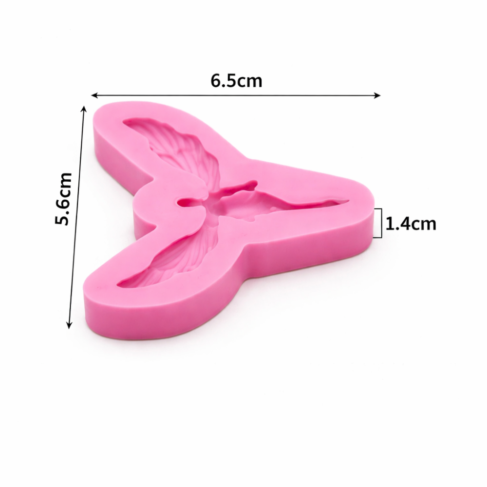 Силіконовий молд Ангел 65 на 56 мм рожевий Київ - фото 5