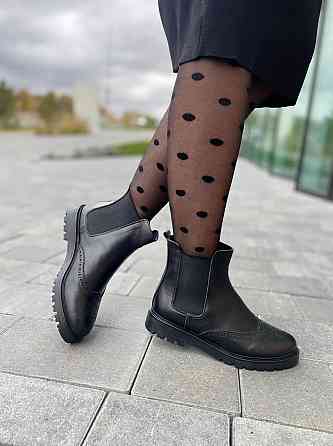 Черевики жіночі AMEDEA чорні натуральна шкіра зима (2790) Коломия