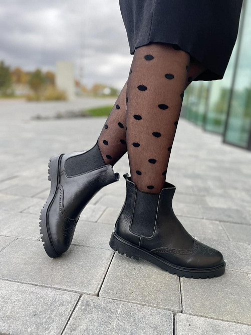 Черевики жіночі AMEDEA чорні натуральна шкіра зима (2790) Коломия - фото 6