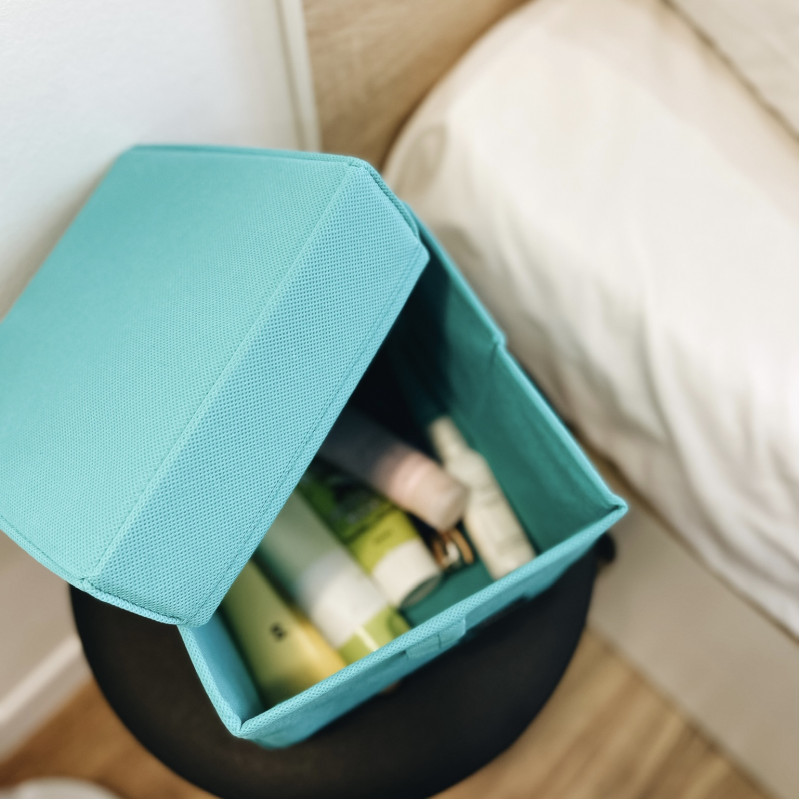 Органайзер коробка для дрібниць XS з кришкою 17х17х16 см (Лазуровий) Суми - фото 5