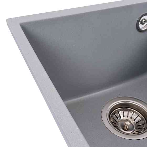 VALESO Гранітна мийка для кухні VALESO ROXY 3744 матова Сірий металік Киев