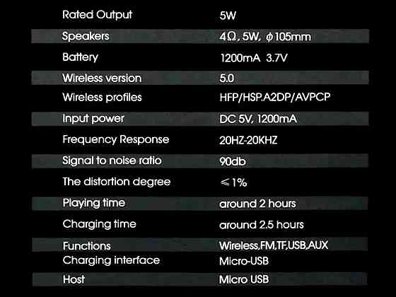 Колонка музична портативна Bluetooth з мікрофоном S4403 ART- 8894 (12шт/ ящ) Київ
