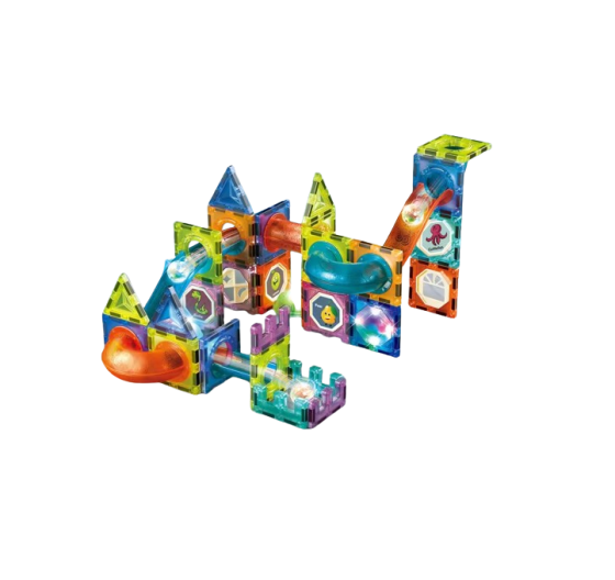 Конструктор магнитный лабиринт разноцветный светящийся на 75 деталей Киев
