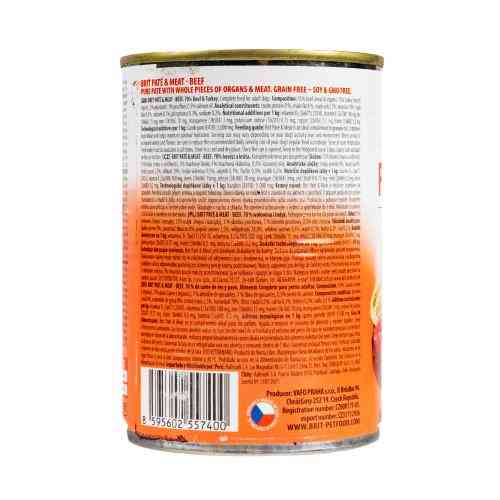 Корм вологий Brit Care Pate and Meat для дорослих собак з яловичиною та індичкою 400 г Київ