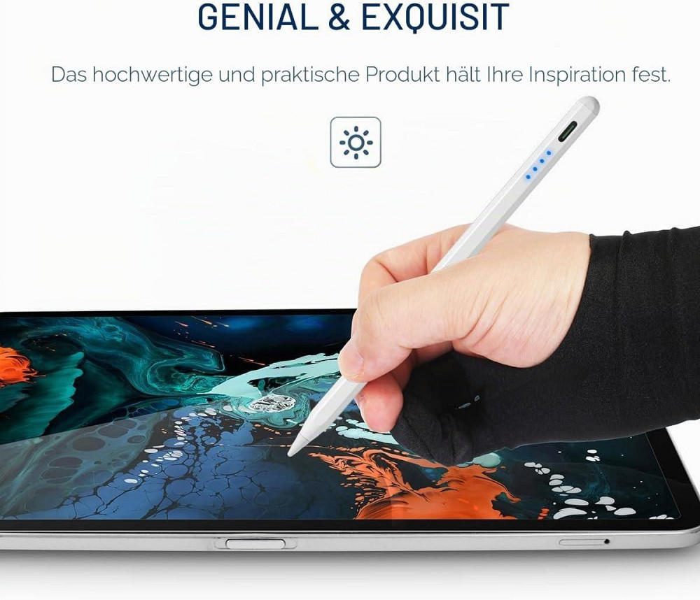 Стилус LEZUN C1503 для Apple iPad 2018-2026 Pixel Precision швидке заряджання Білий Дніпро - фото 4