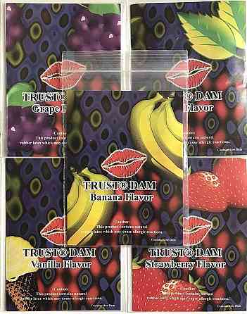 Набір латексних серветок Latex Dental Dams Assorted 100 шт Sex Aura Київ