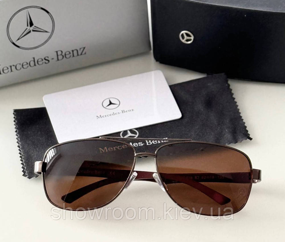 Чоловічі сонцезахисні окуляри Mercedes (816) brown Київ - фото 5