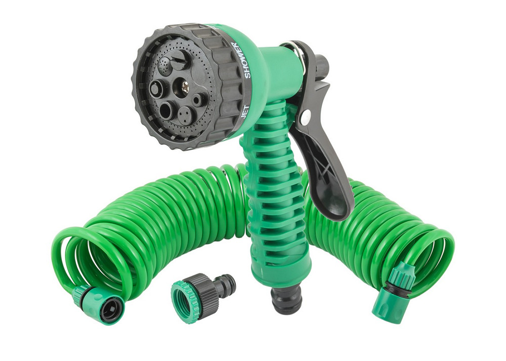 MASTERTOOL Набір для поливу MASTERTOOL DEW LINE 5 шт (пістолет 7 режимів/шланг 10 м/адаптер ½" Киев - изображение 1