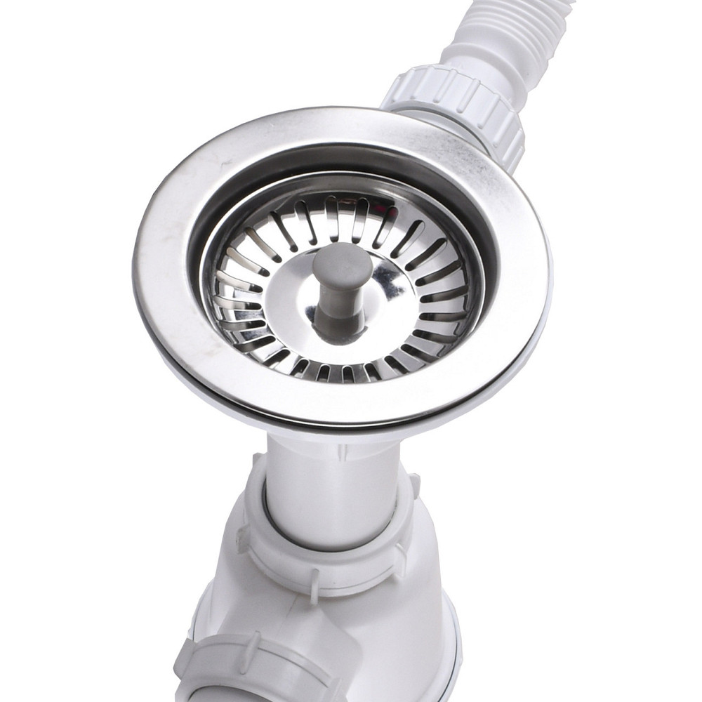 Сифон Waterstal А - 4007 під сталеву кухону мийку 11/2 40 з переливом, з гнучкою трубою (000026528) Київ - фото 3