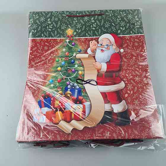 Новогодние, кортонный пакеты подарочные Супер 47x52x20-008) НГ (12 шт) Харьков