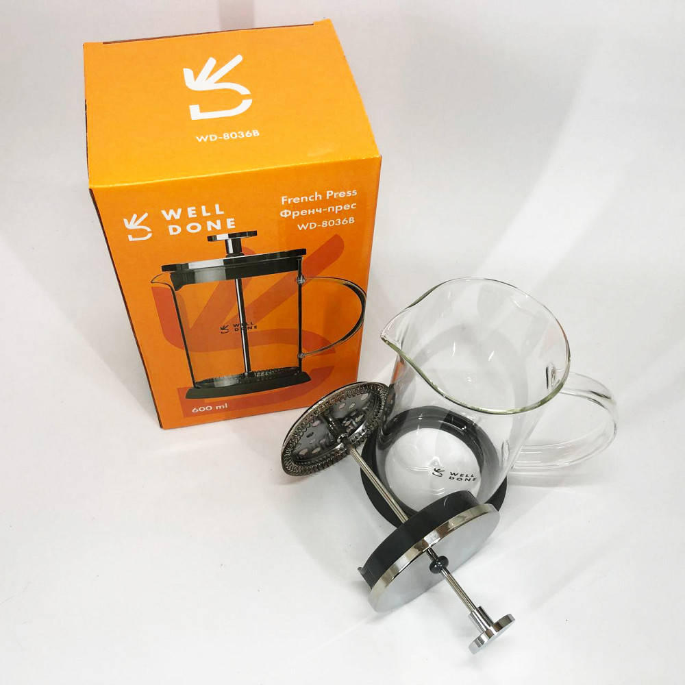 Френч-прес для кухні для сервірування, Заварник трав Чайник заварювальний френч прес ES-60 Львів - фото 11