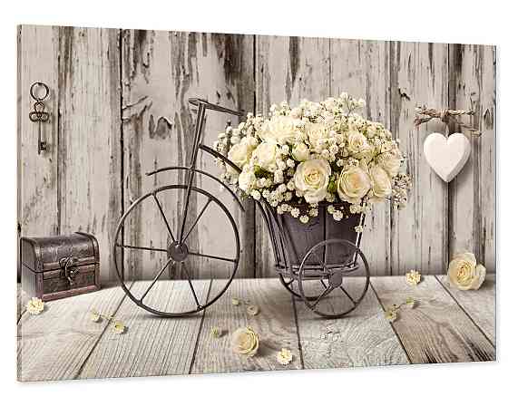 Картина холст  в гостиную / спальню  Білі троянди   MLP_36 70x140 см Киев