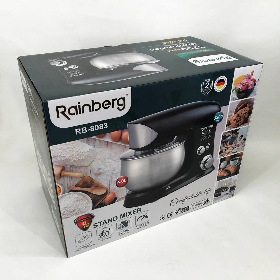 Бытовой комбайн тестомес Rainberg RB-8083 3200 Вт, Міксер для крему кухонний, Кухонний комбайн новий MX-92 Львів - фото 4