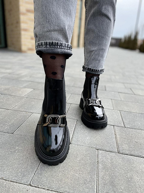 SOTHBY'S Черевики жіночі Sothby 's чорні шкіра лакована 37р. (M-1079 4988) Коломия - фото 8