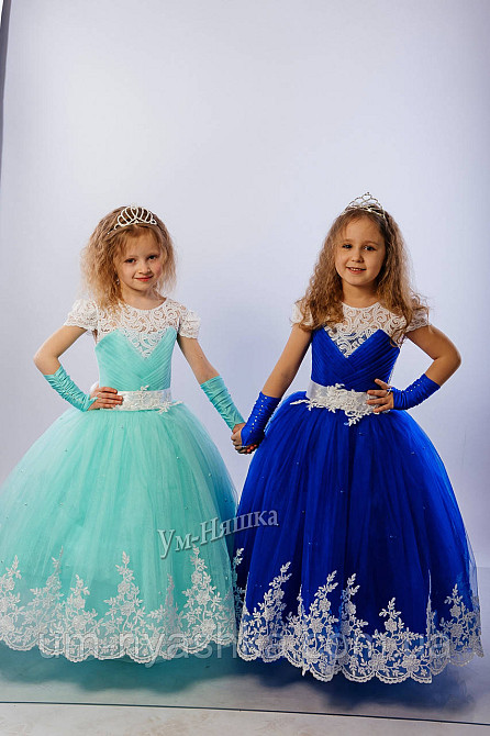 Длинное нарядное платье Кружево-крылышки на 6-8 лет Кривой Рог - изображение 5