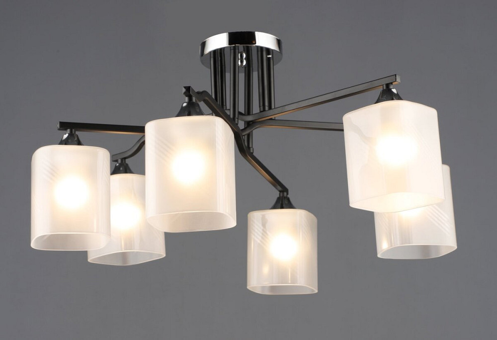 Люстра на шість плафонів A4456/6 (Чорний+Хром) Коломия - фото 1
