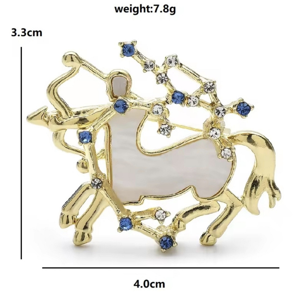 Брошка знак зодіаку "Стрілець" Золотистий Сміла - фото 2