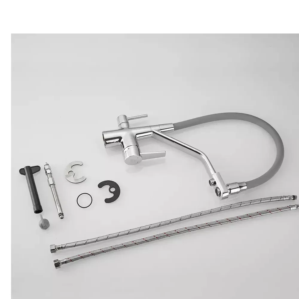 Смеситель для кухни с подключением к фильтру WEZER INX4A-08 хром/серый Киев - изображение 9