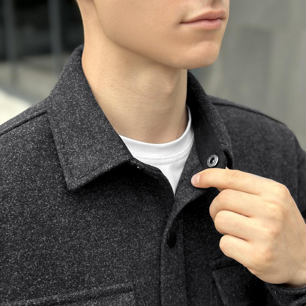 Чоловіча сорочка-пальто чорна Pobedov Mars Київ - фото 8