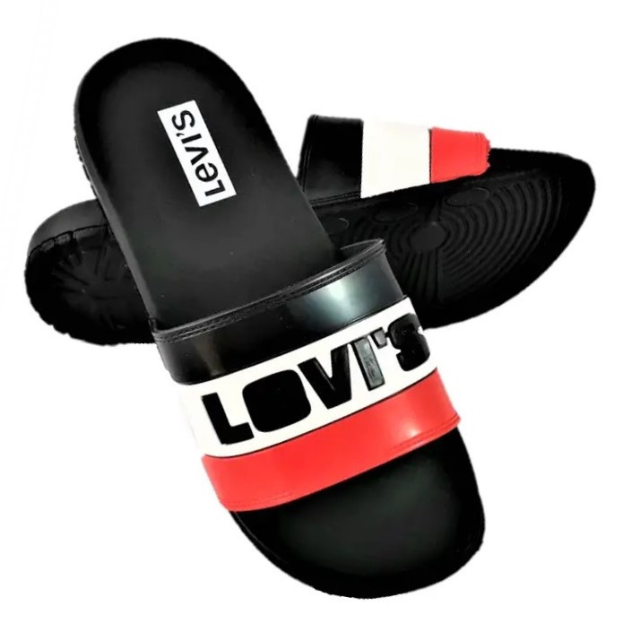 Шльопанці Тапочки LEVIS Сланці Ливайс Чорні Чоловічі (розміри: 41,42,43) Дніпро - фото 1