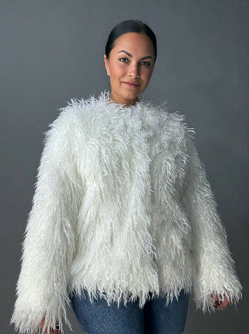 Шуба жіноча Lady Yep 10051 штучне хутро під ламу коротка біла, білий, M Київ - фото 6