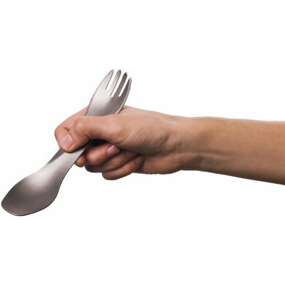 Ложка-вилка туристическая Humangear GoBites Ti-Uno titanium (022.0055) Винница - изображение 2