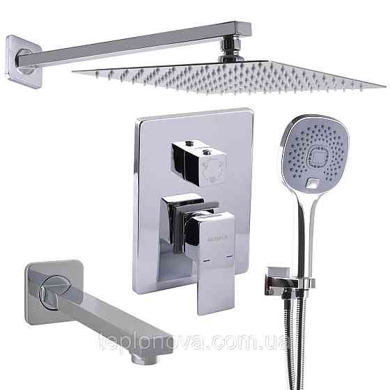 Душевая система Globus Lux SMART GLM-305L встроенная, на три потребителя, с изливом, хром Черновцы