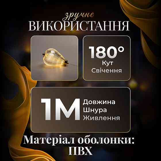 Гирлянда штора с фигурками Воздушный шар 3 метра 6 ламп теплый желтый свет 6L3MBAL Киев