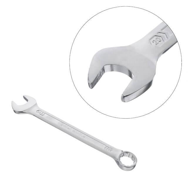 Ключ комбінований, 20 мм, Cr-V, покриття: сатин-хром, DIN3113, STORM INTERTOOL XT-1020 Київ - фото 3