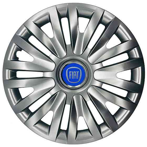 Автомобільні модельні ковпаки R15 Fiat (синій) 313 4шт, SJS, сріблясті Вінниця