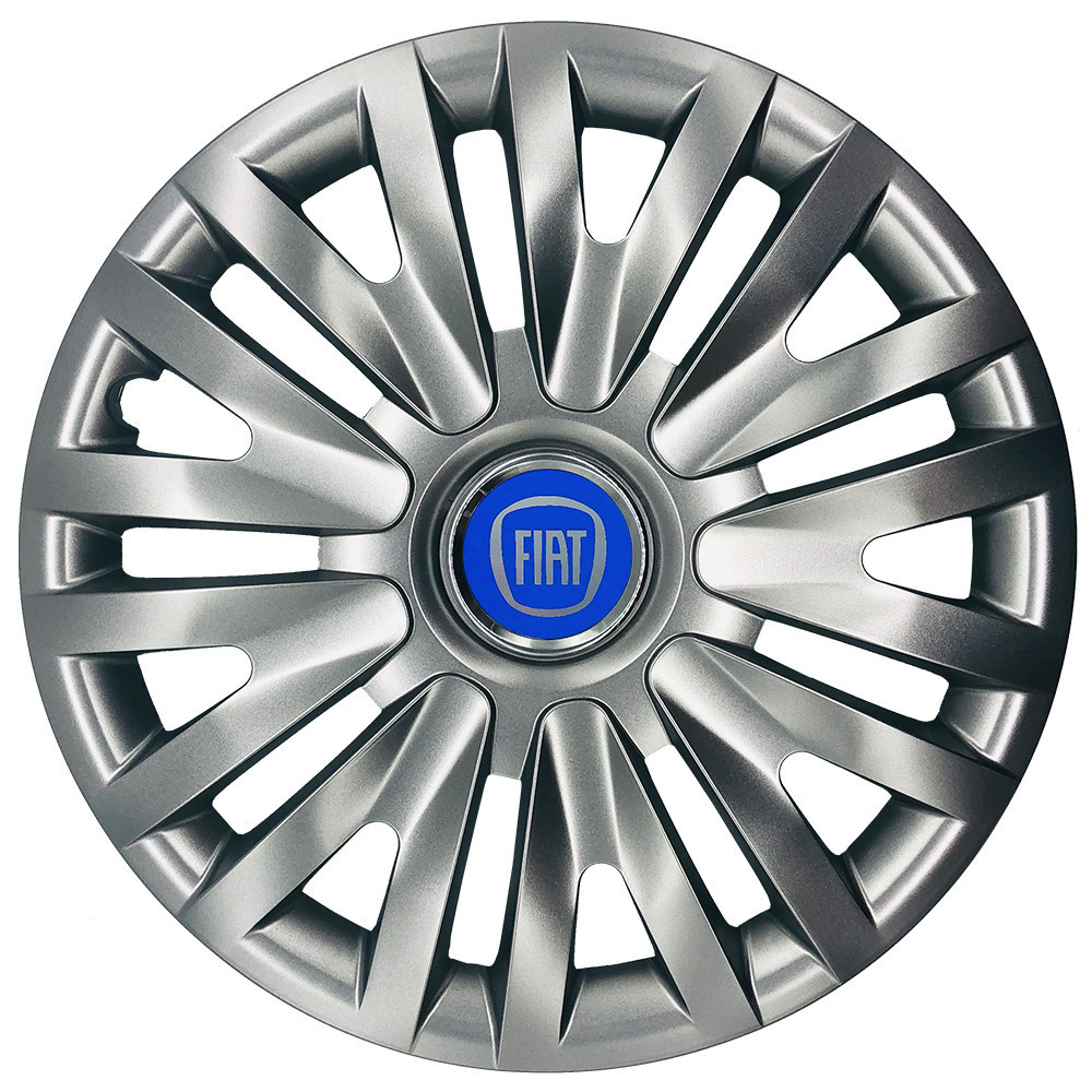 Автомобільні модельні ковпаки R15 Fiat (синій) 313 4шт, SJS, сріблясті Вінниця - фото 1
