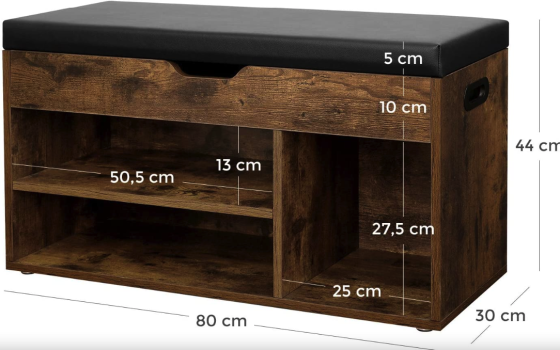 Тумба для взуття Leobert Gerbor з м'яким сидінням в стилі Loft Київ