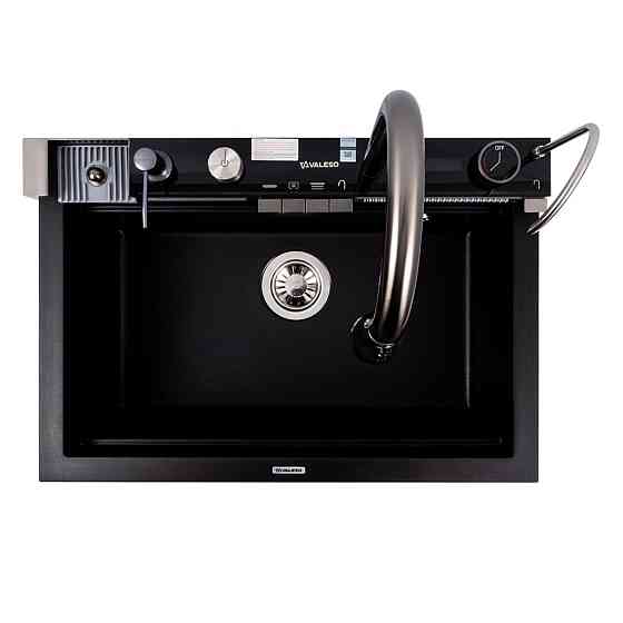 VALESO Гранітна мийка VALESO IRENA 6846 матова Чорна Коломыя