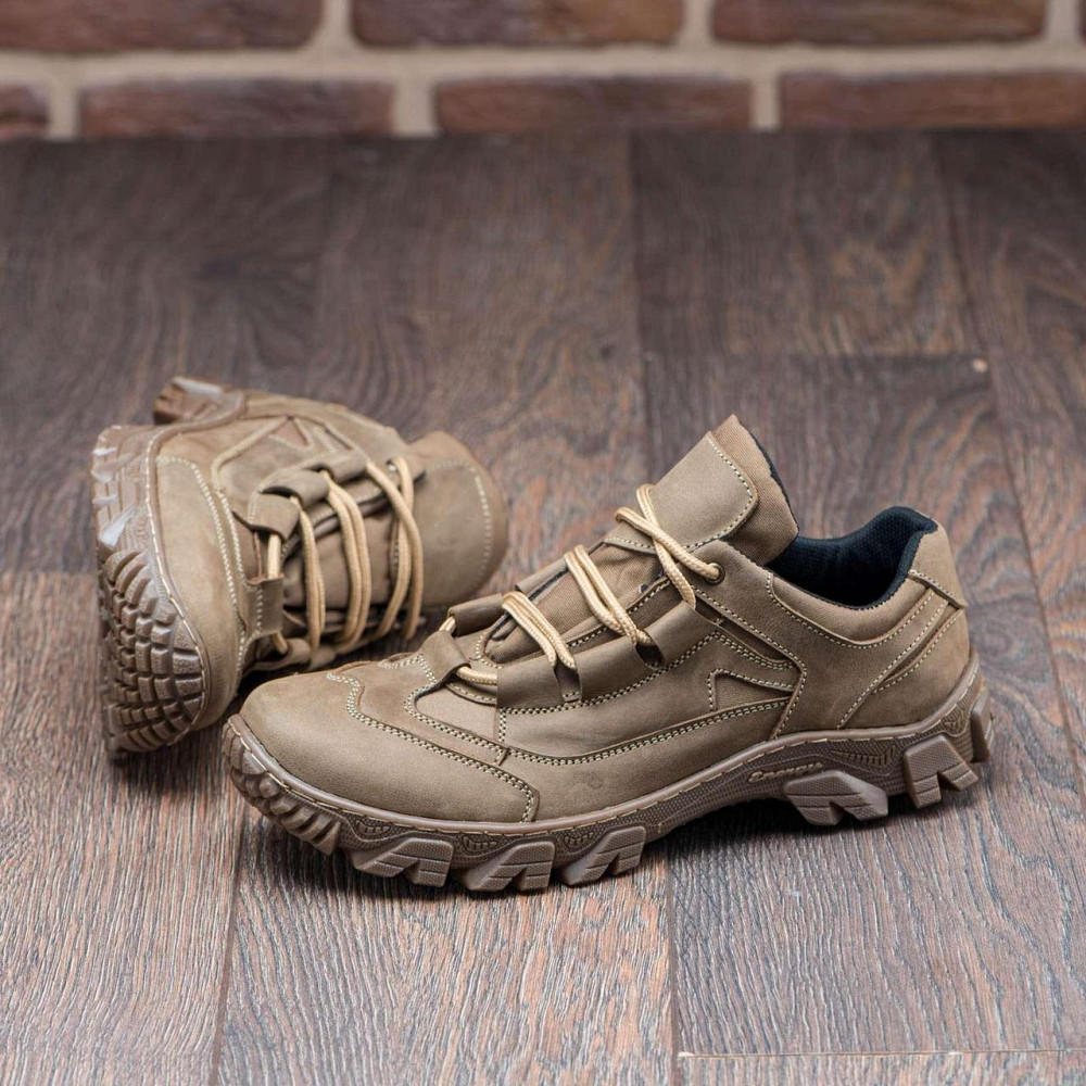 Чоловічі тактичні кросівки з натуральної шкіри та кордури колір-кайот 45 (30) Харків - фото 8