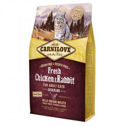 Корм сухий Carnilove Fresh Chicken and Rabbit for Adult Cats для дорослих котів з куркою та кроликом 2 кг Київ