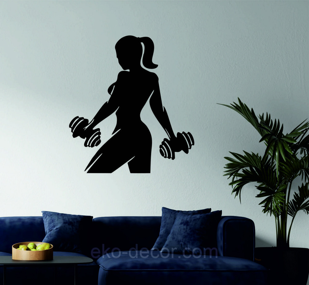 Декоративне настінне 3D Панно «Бодібілдінг» Декор на стіну з об'ємом 70*63 см, Чорний Київ - фото 2