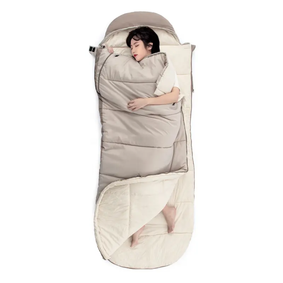 Спальний мішок з капюшоном Naturehike B400 NH21MSD11, правий, зелений Київ