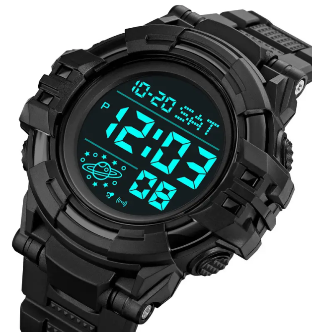 Мужские спортивные часы Skmei 2003 (Черные с черным) Киев - изображение 3